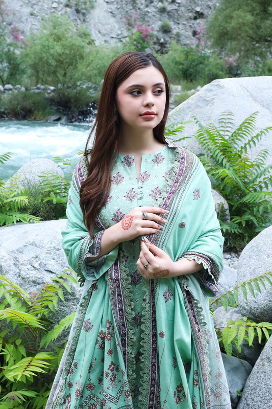 3 PIECE - EMBROIDERED LAWN - 8942