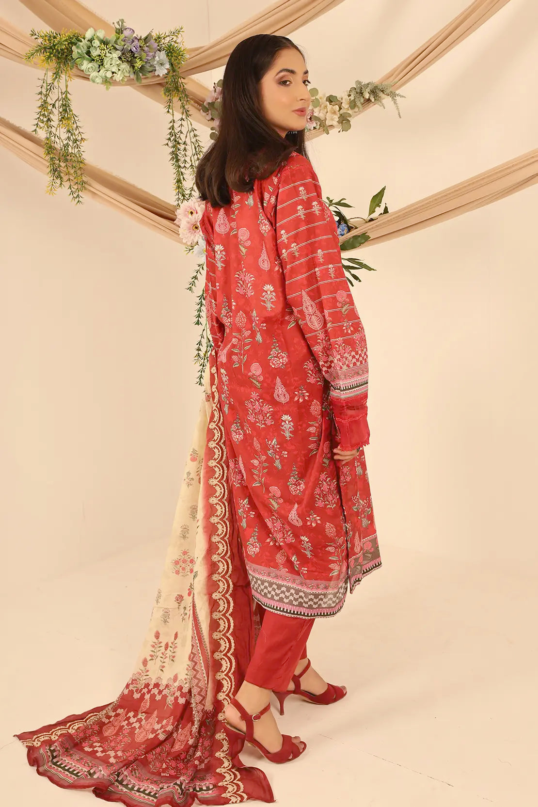 3 Piece - Digitally Printed Lawn - 7740