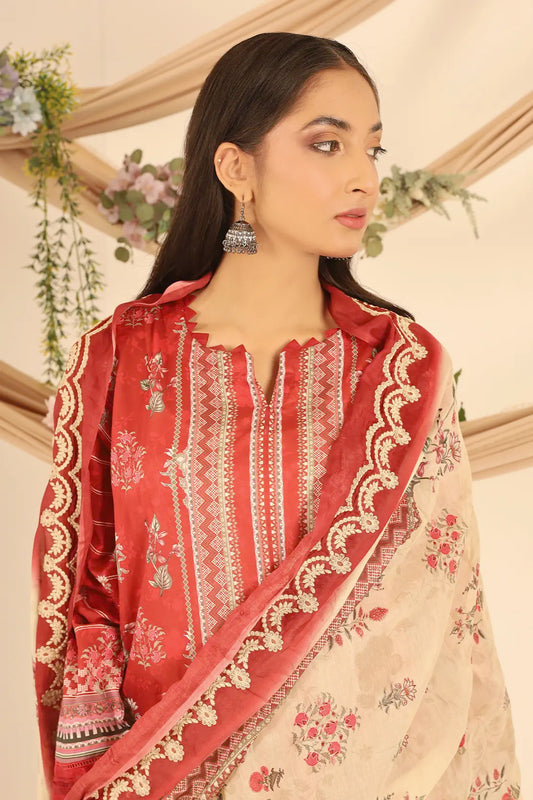 3 Piece - Digitally Printed Lawn - 7740