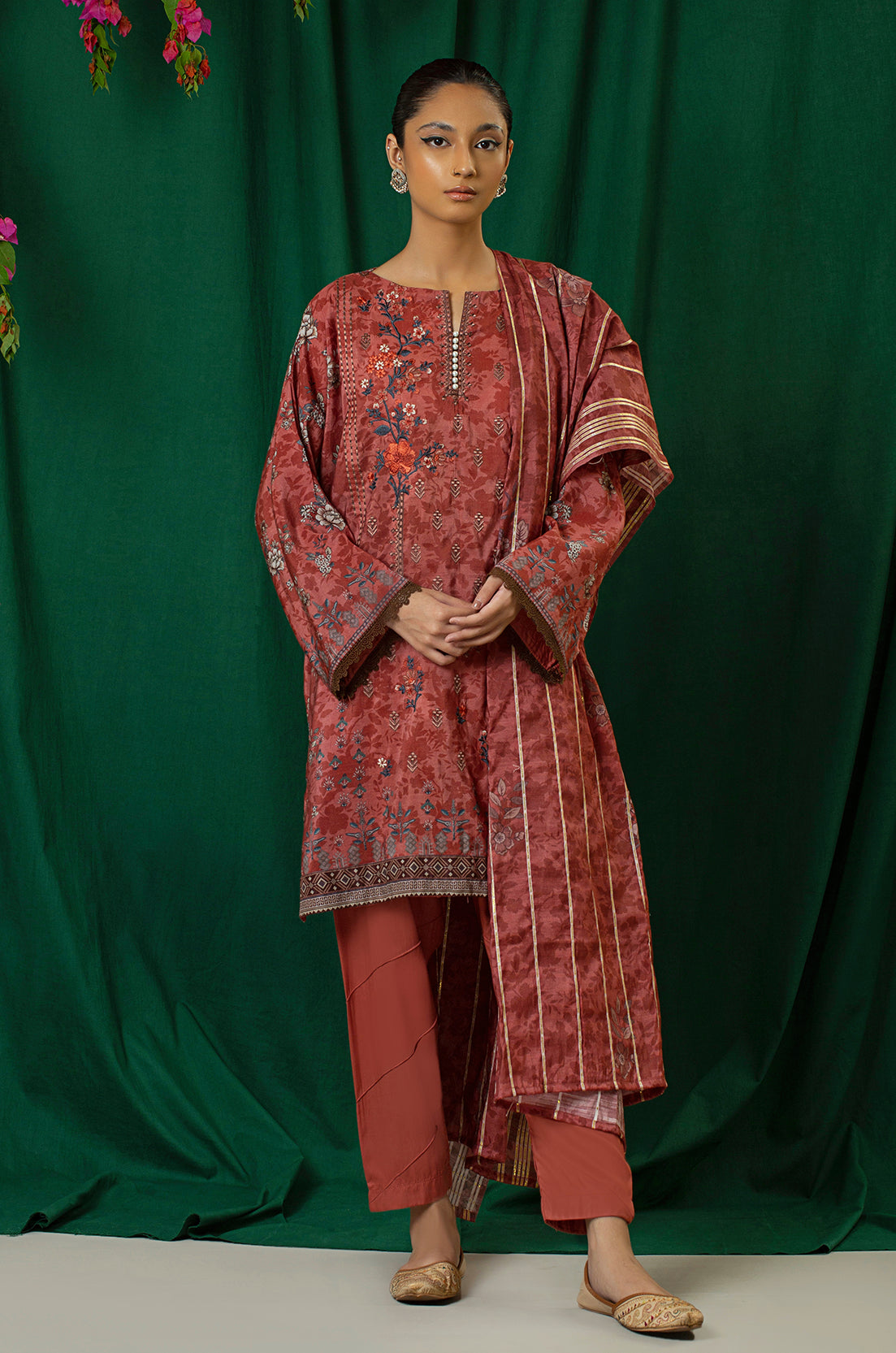 3 Piece - Embroidered - 8323