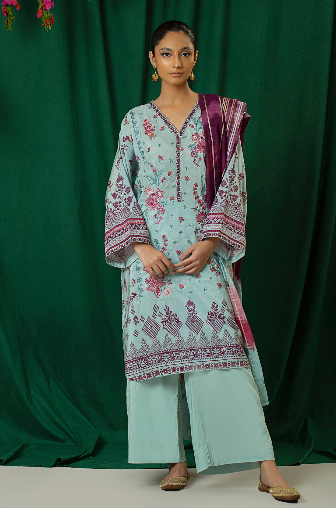 3 Piece - Embroidered - 8324