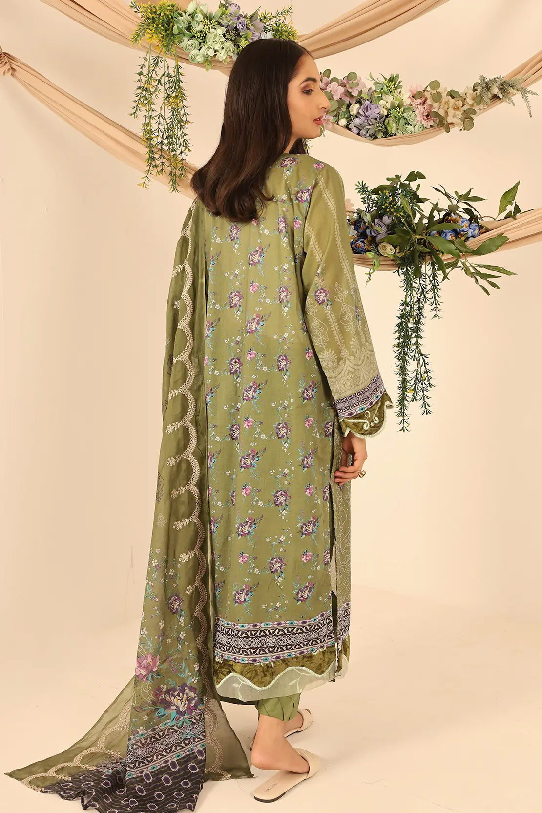 3 Piece - Digitally Printed Lawn - 7735