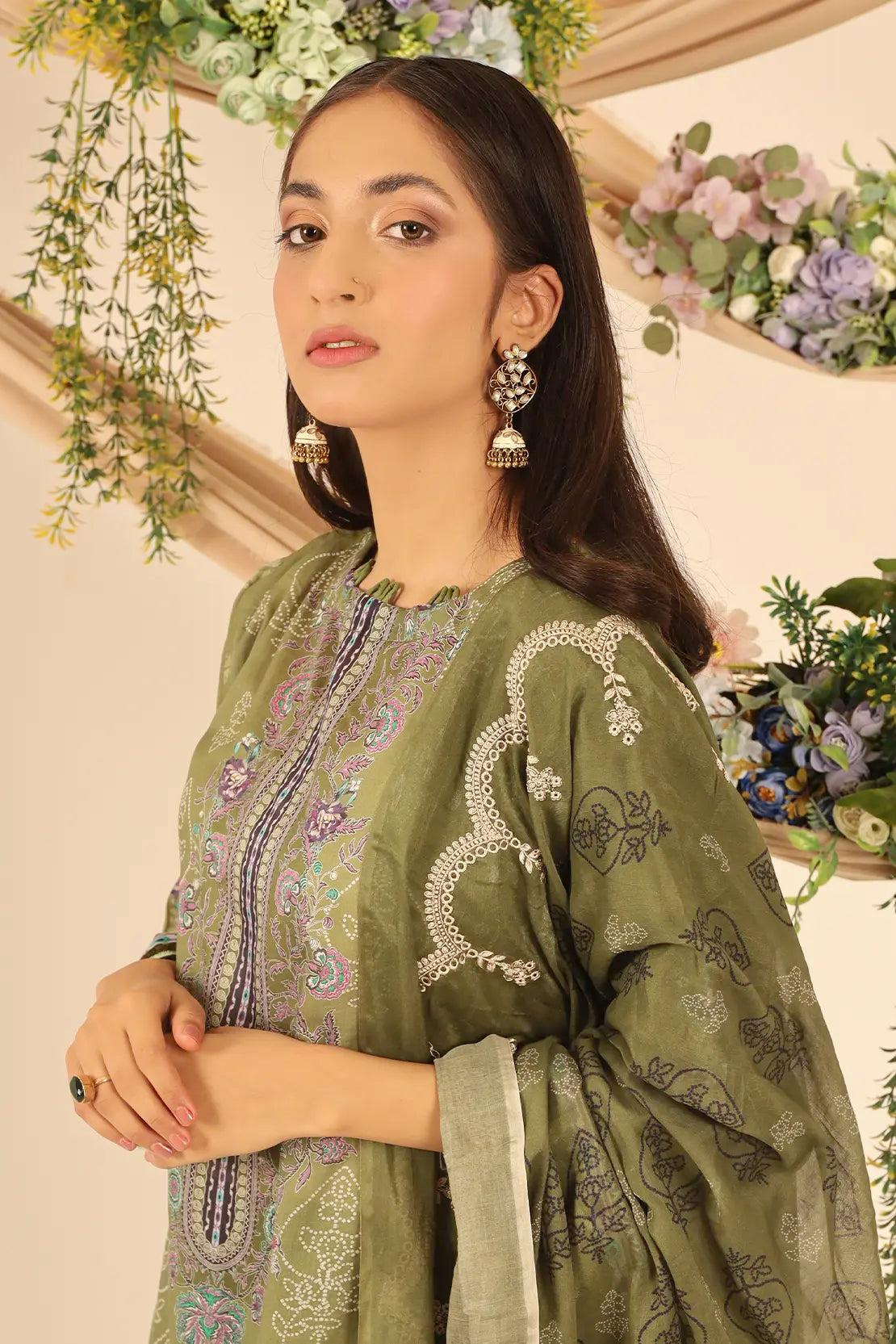 3 Piece - Digitally Printed Lawn - 7735