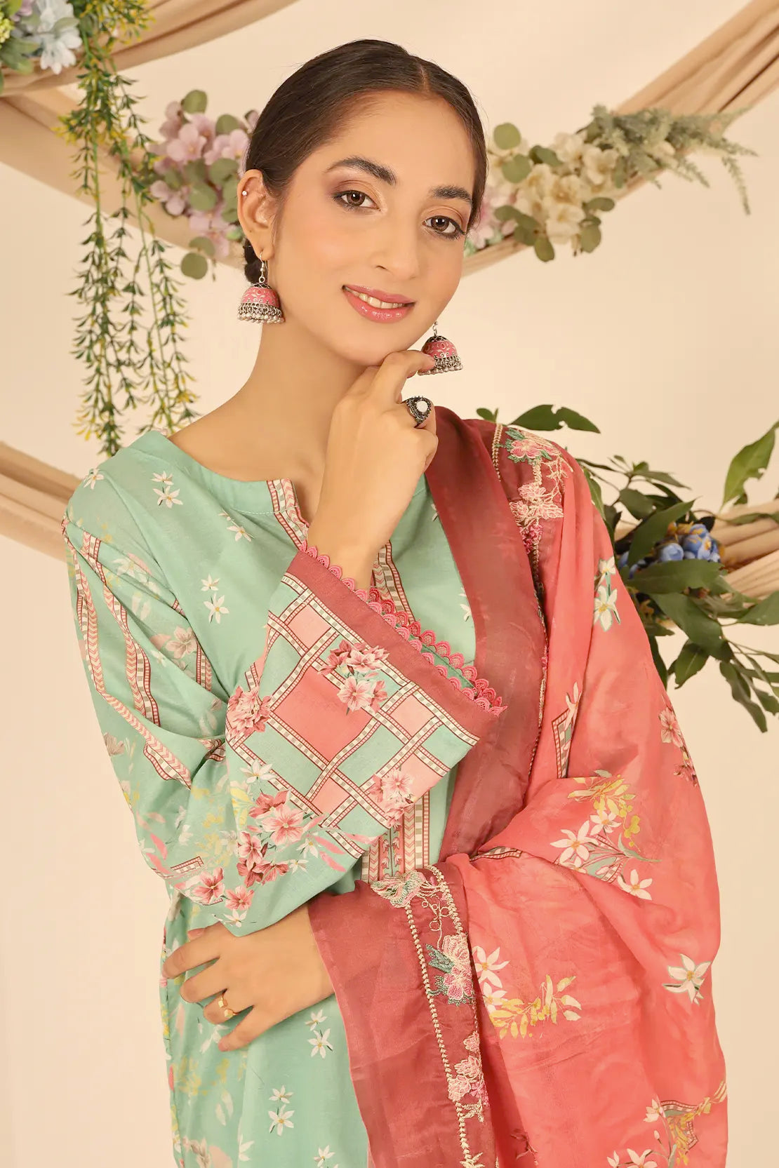 3 Piece - Digitally Printed Lawn - 7736
