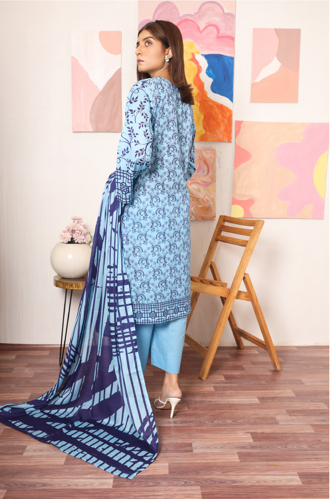 3 PIECE - DIGITALLY PRINTED PREMIUM LAWN - 2542