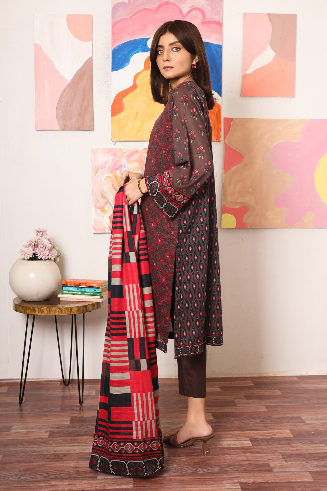 3 PIECE - DIGITALLY PRINTED PREMIUM LAWN - 2535