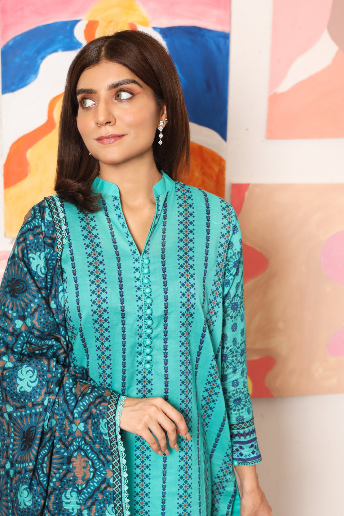 3 PIECE - DIGITALLY PRINTED PREMIUM LAWN - 2536