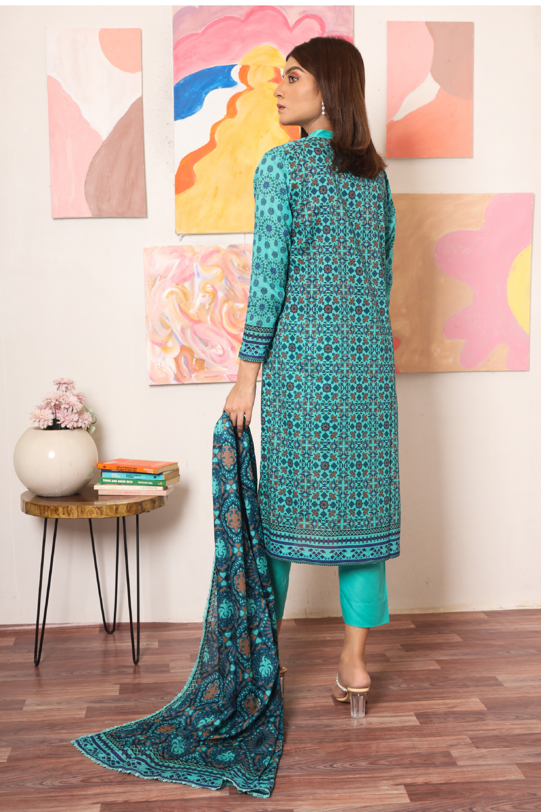 3 PIECE - DIGITALLY PRINTED PREMIUM LAWN - 2536