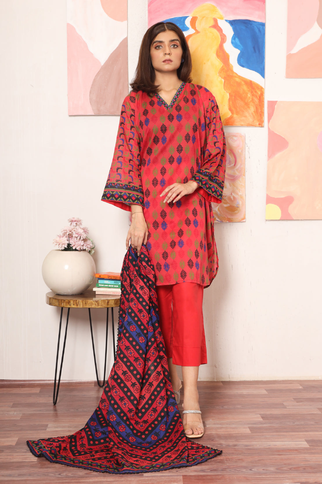 3 PIECE - DIGITALLY PRINTED PREMIUM LAWN - 2537