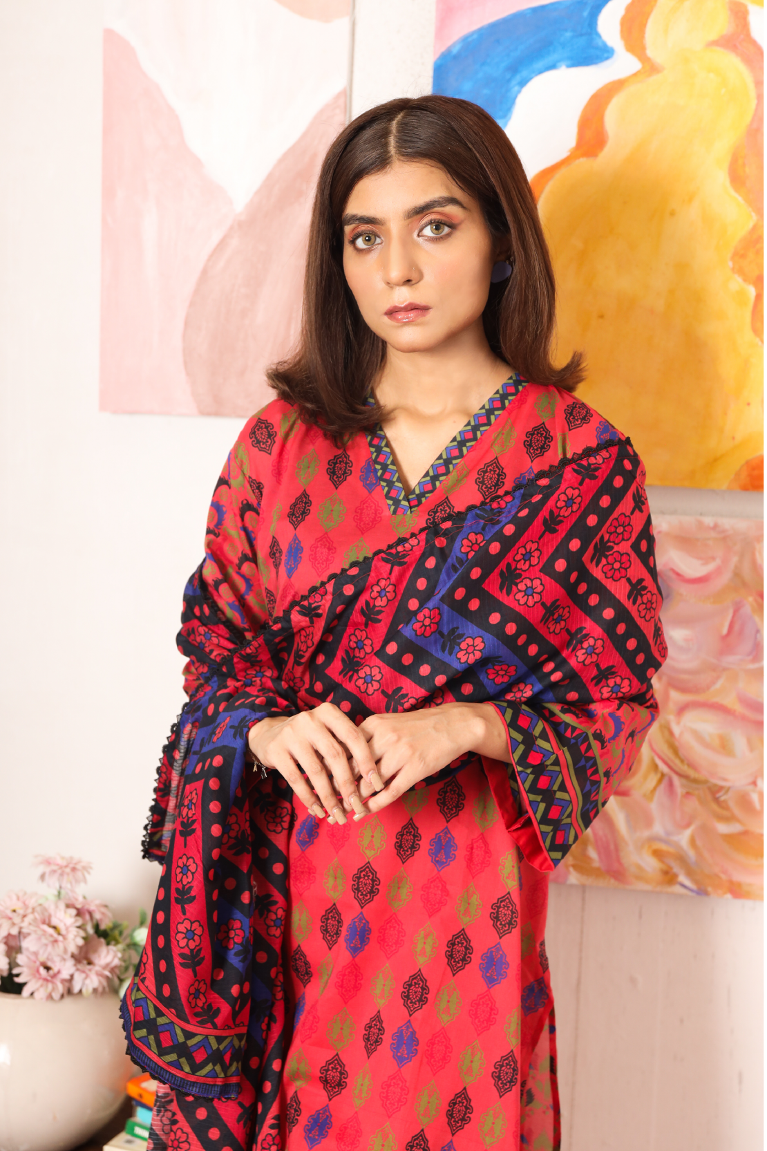 3 PIECE - DIGITALLY PRINTED PREMIUM LAWN - 2537