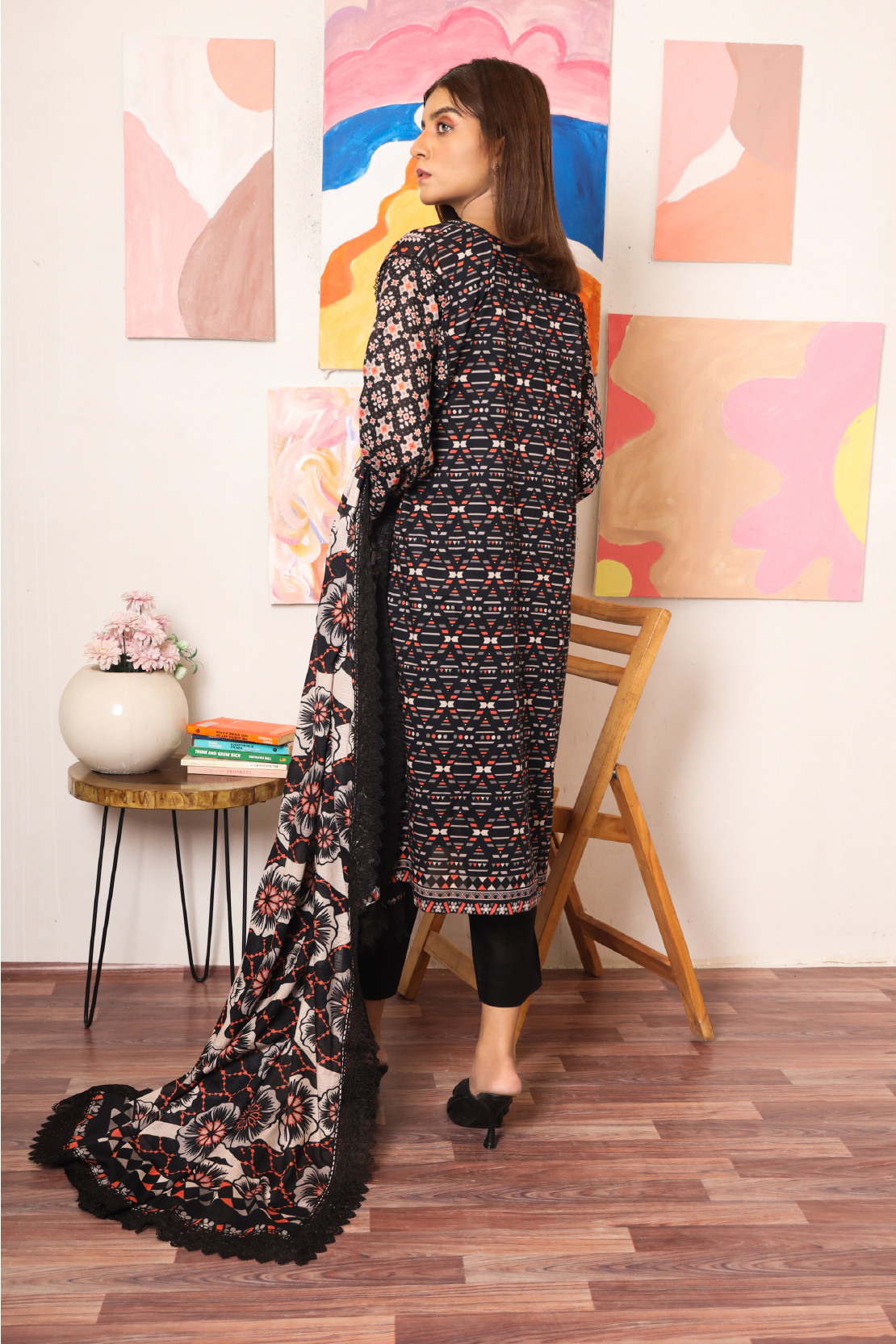 3 PIECE - DIGITALLY PRINTED PREMIUM LAWN - 2538