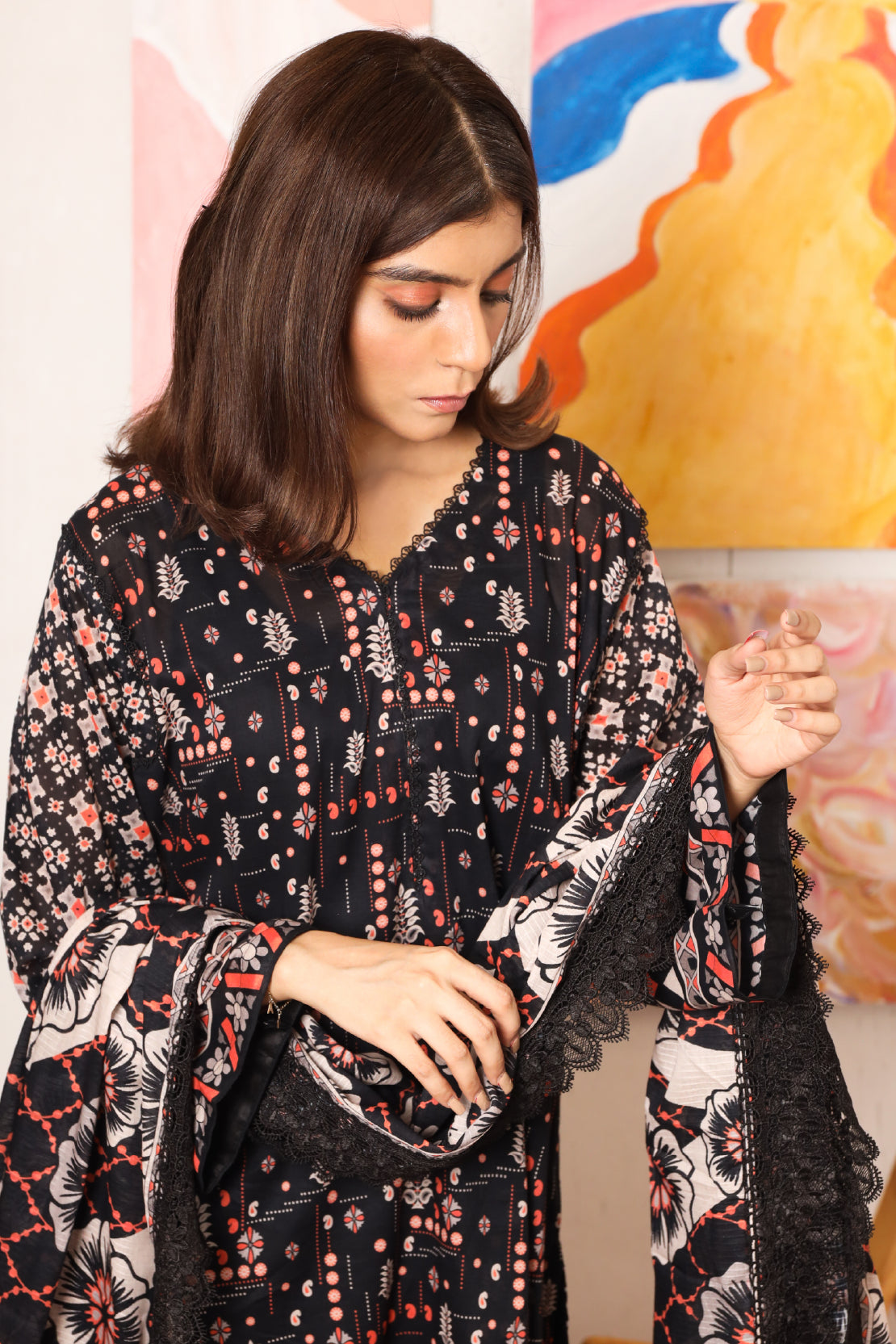 3 PIECE - DIGITALLY PRINTED PREMIUM LAWN - 2538