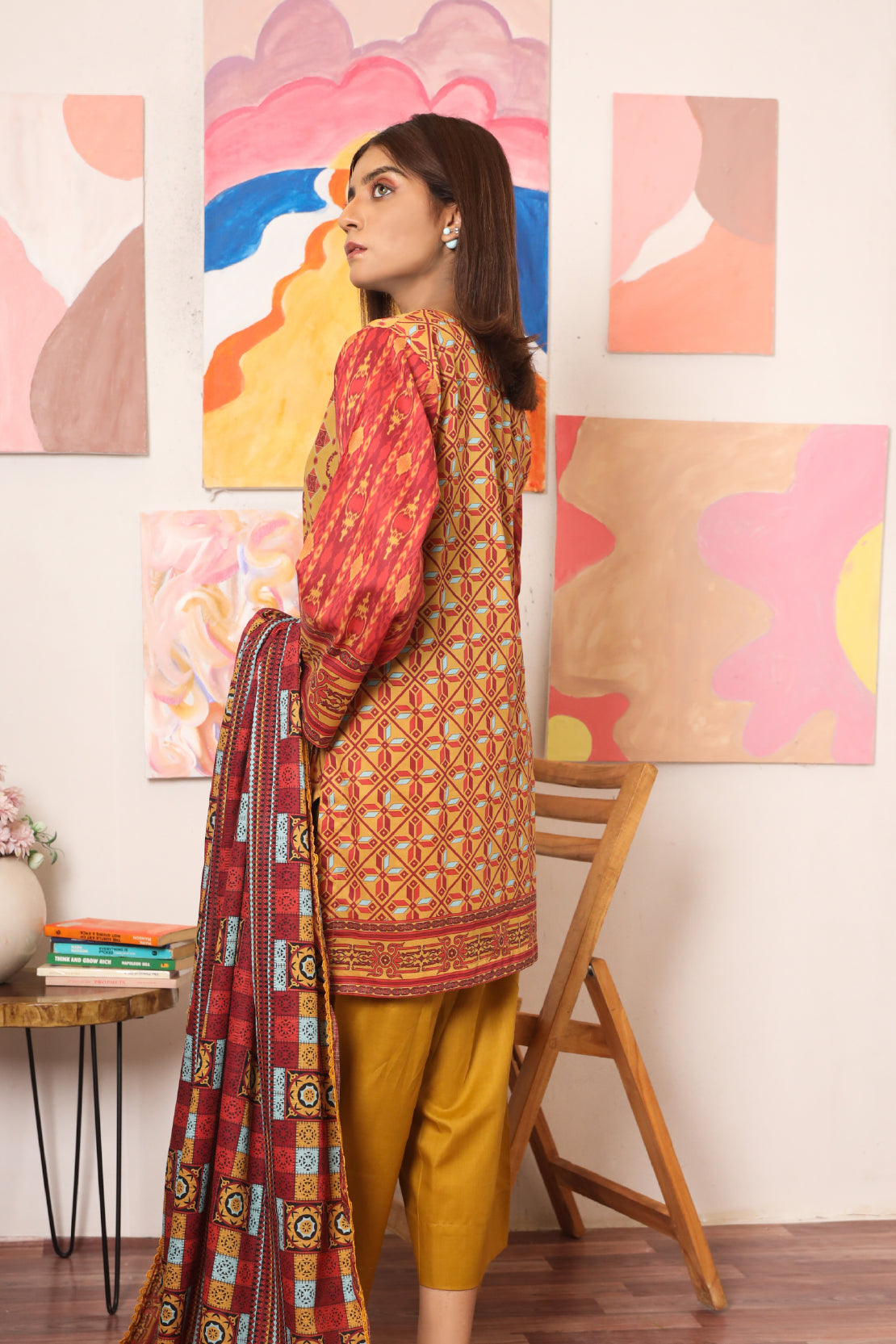 3 PIECE - DIGITALLY PRINTED PREMIUM LAWN - 2539