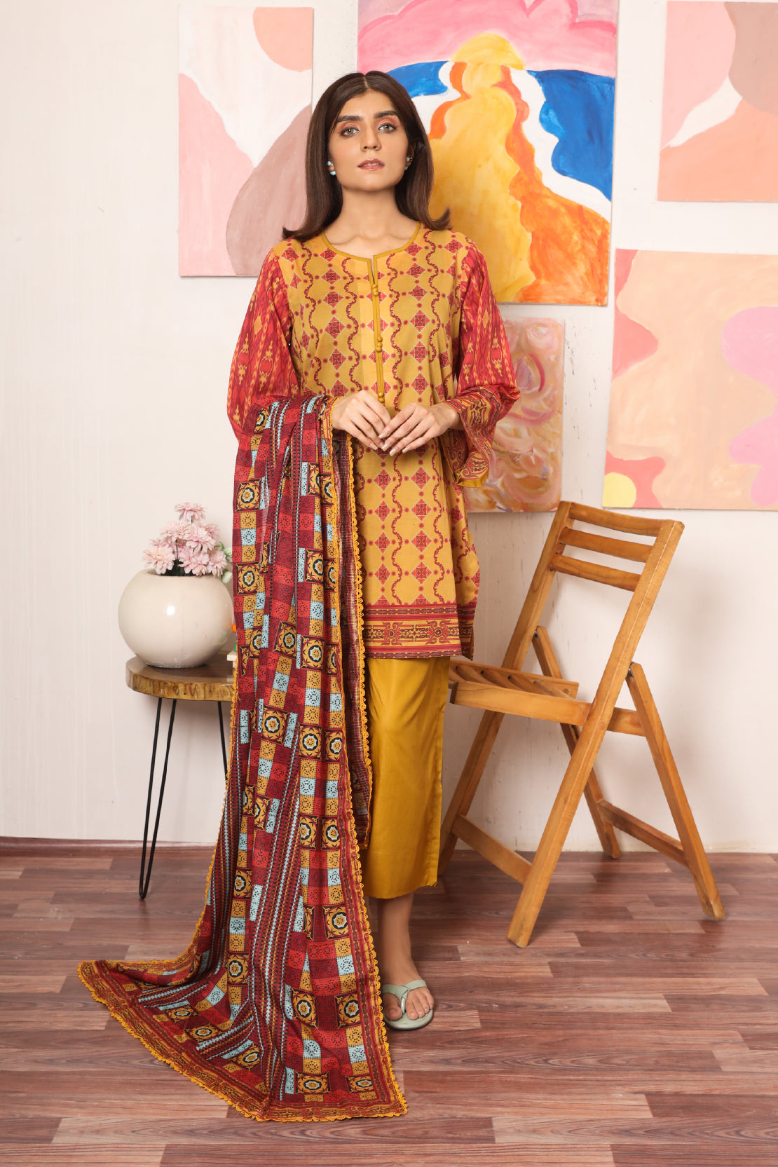 3 PIECE - DIGITALLY PRINTED PREMIUM LAWN - 2539