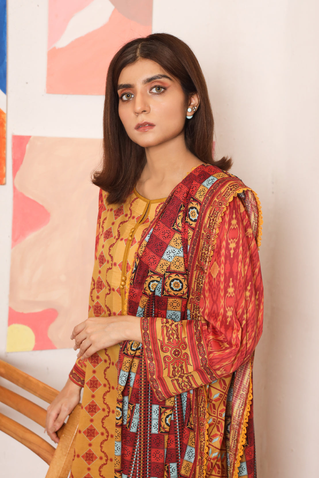 3 PIECE - DIGITALLY PRINTED PREMIUM LAWN - 2539