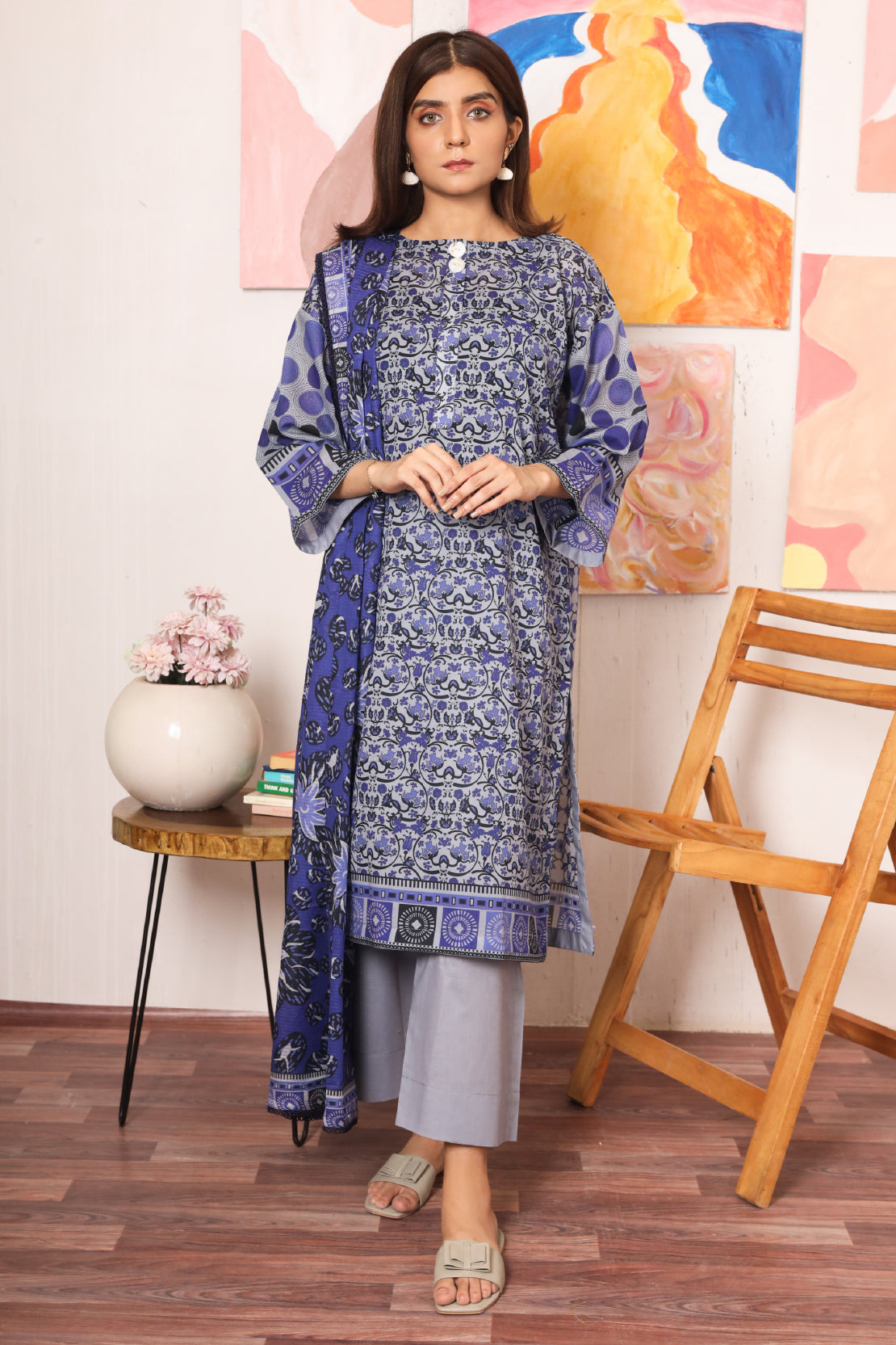 3 PIECE - DIGITALLY PRINTED PREMIUM LAWN - 2540