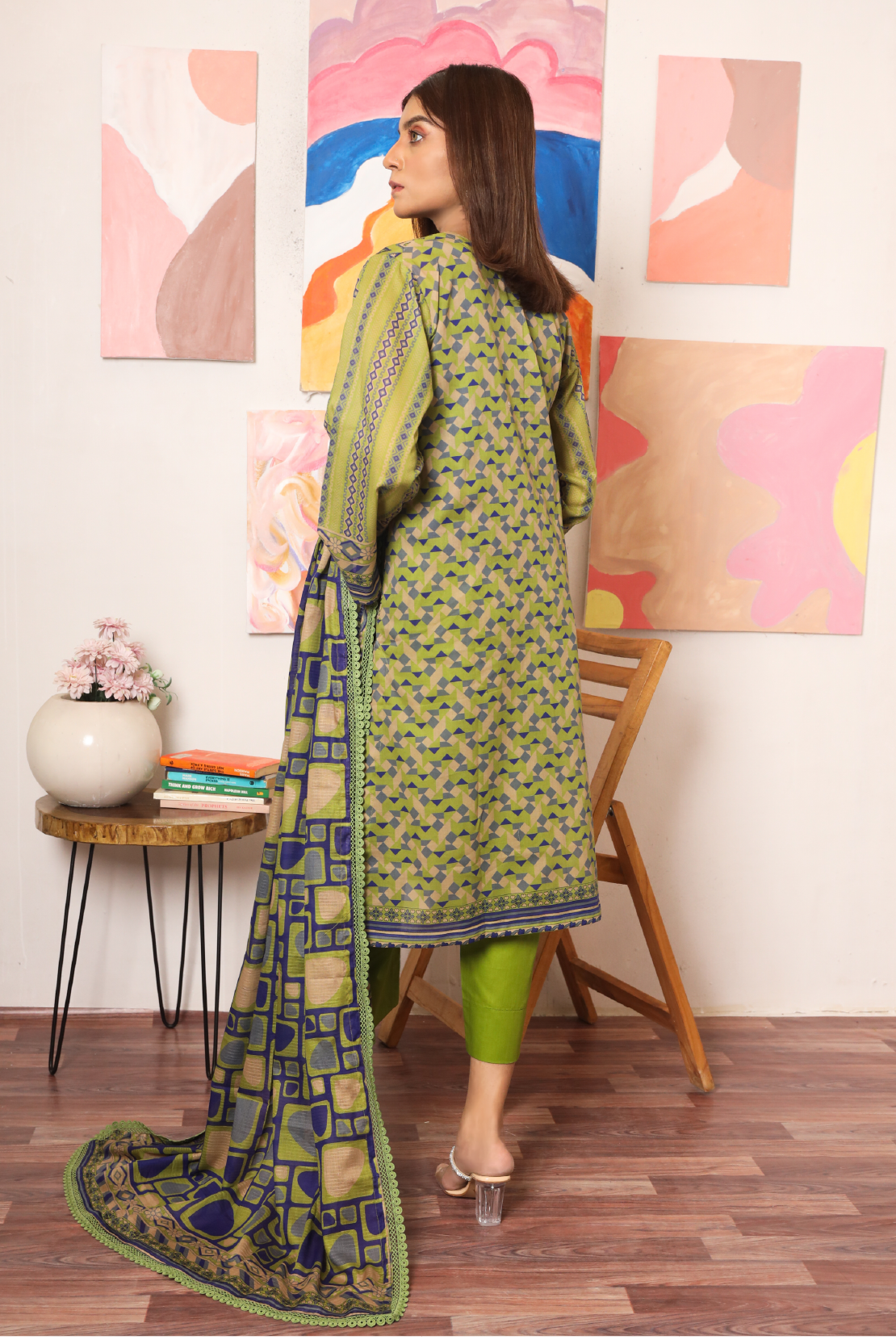 3 PIECE - DIGITALLY PRINTED PREMIUM LAWN - 2541