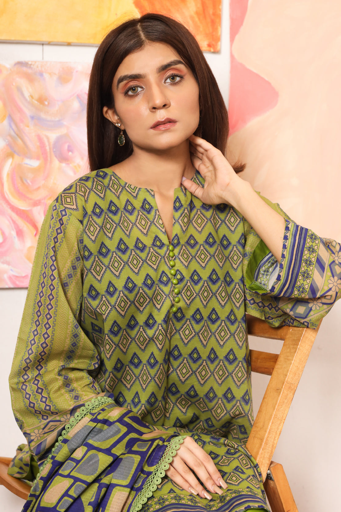 3 PIECE - DIGITALLY PRINTED PREMIUM LAWN - 2541