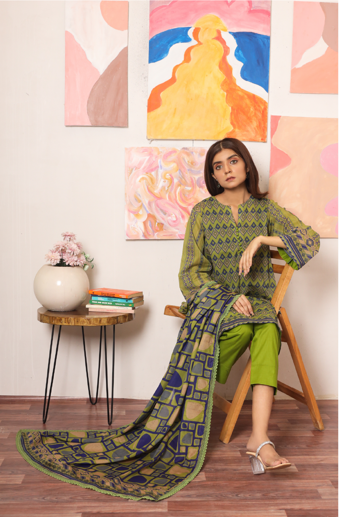 3 PIECE - DIGITALLY PRINTED PREMIUM LAWN - 2541