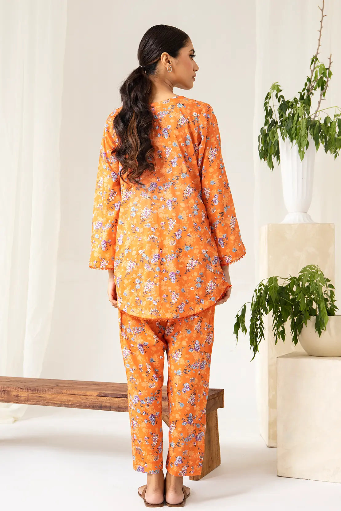2 Piece - Printed Lawn Co-ord Set – 8063
