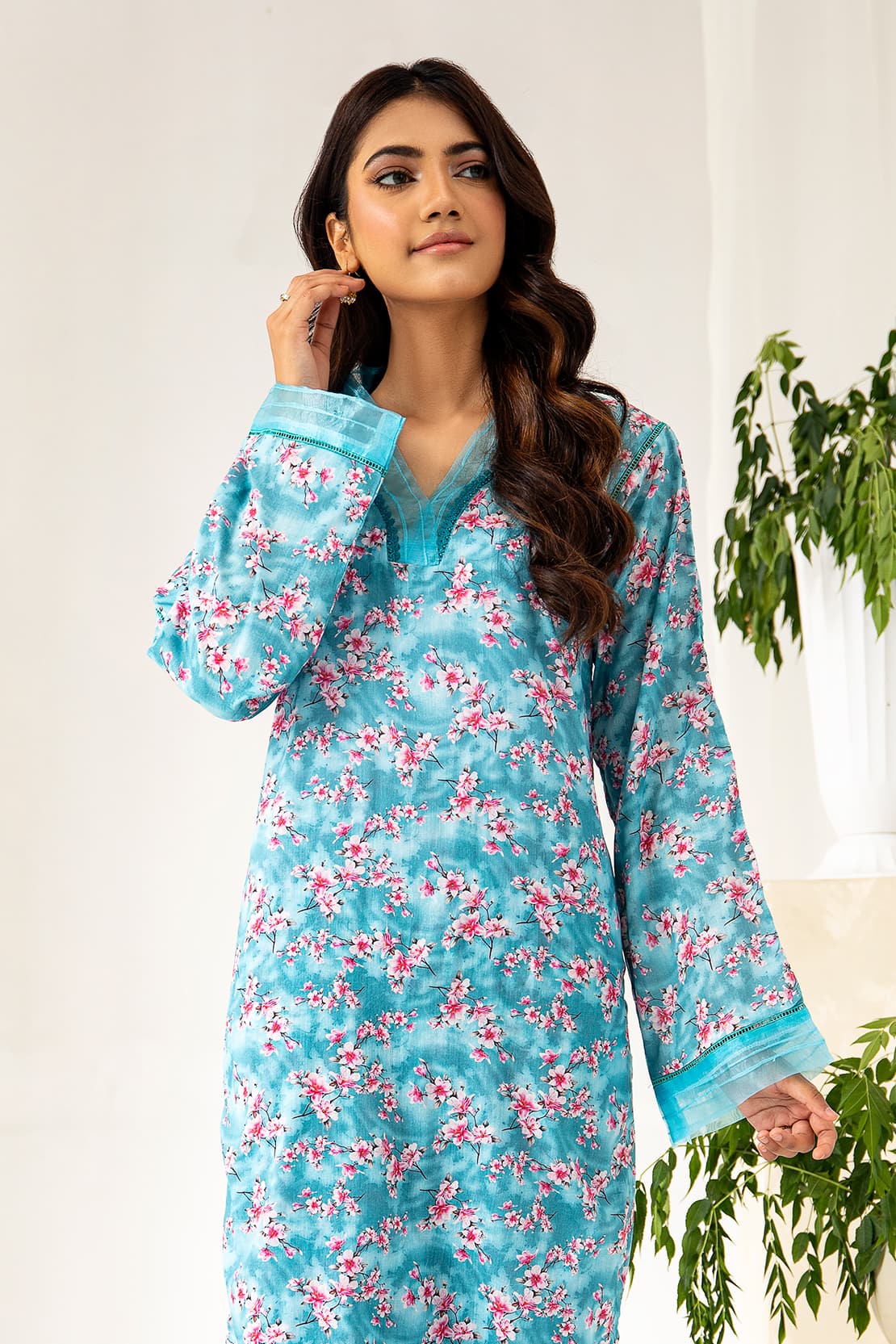 2 Piece - Printed Lawn Co-ord Set – 8064