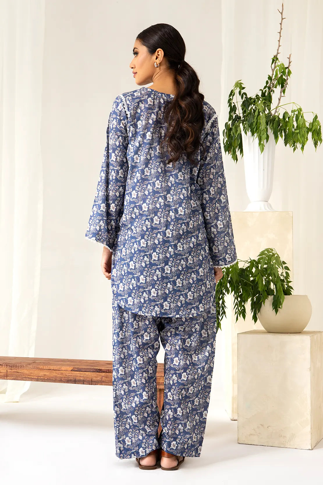 2 Piece - Printed Lawn Co-ord Set – 8068