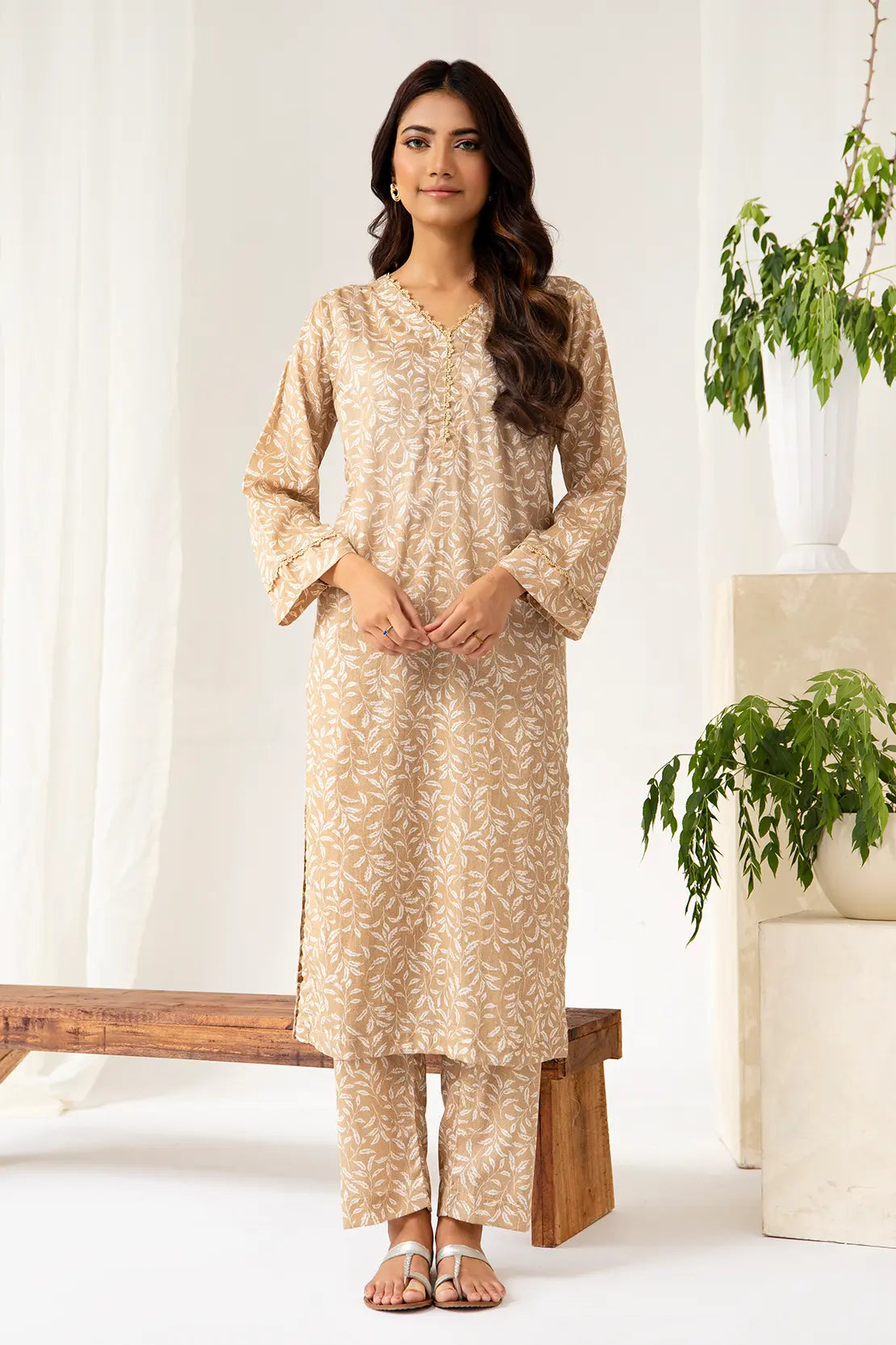 2 Piece - Printed Lawn Co-ord Set – 8069