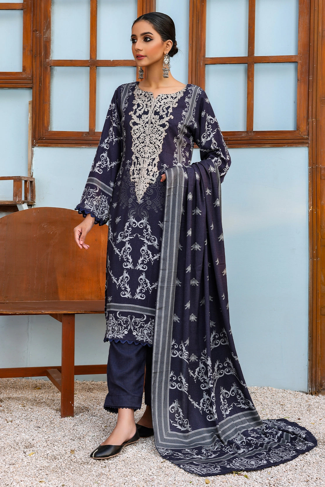 3 PIECE - EMBROIDERED PEACH - 1151