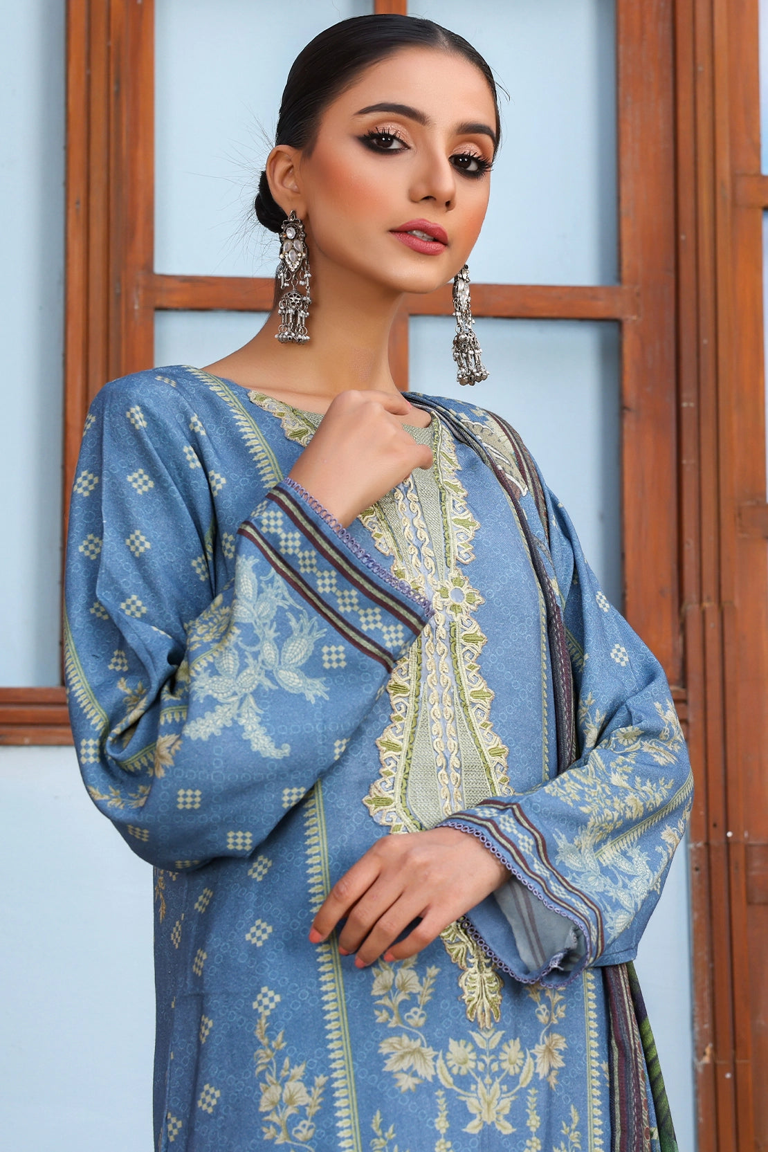 3 PIECE - EMBROIDERED PEACH - 1153