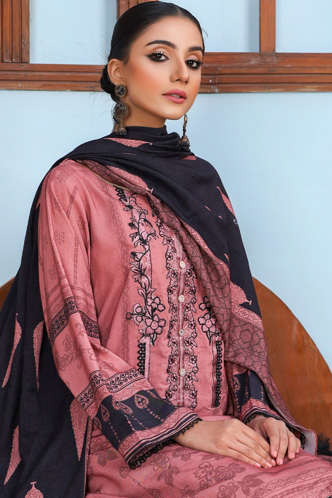 3 PIECE - EMBROIDERED PEACH - 1155