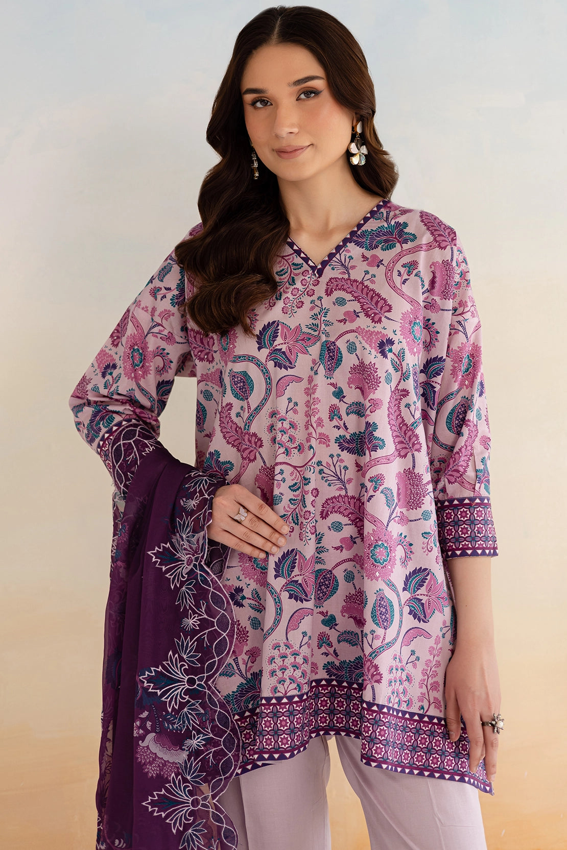 3 Piece- Premium Digitally Printed Lawn - 9167
