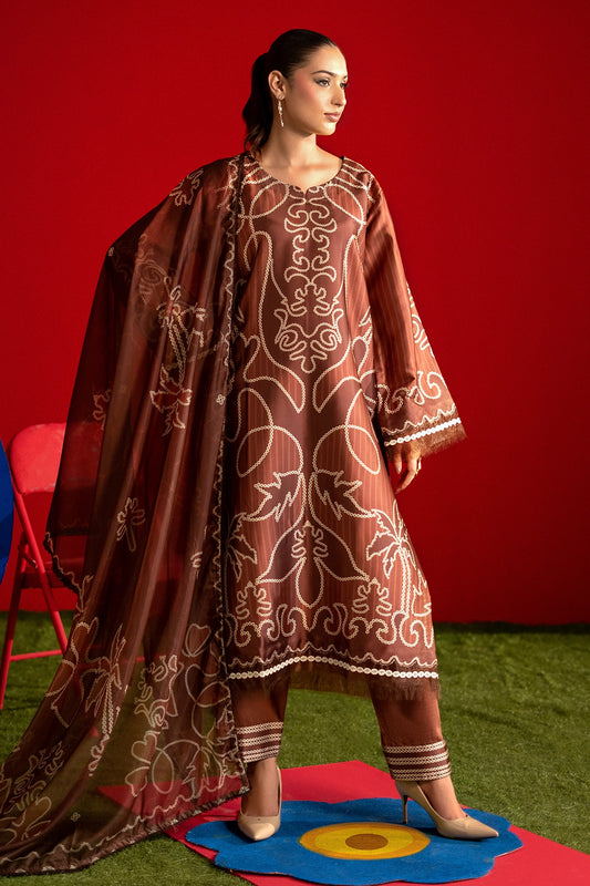 3 Piece - Digitally Printed Luxury Silk - 3902