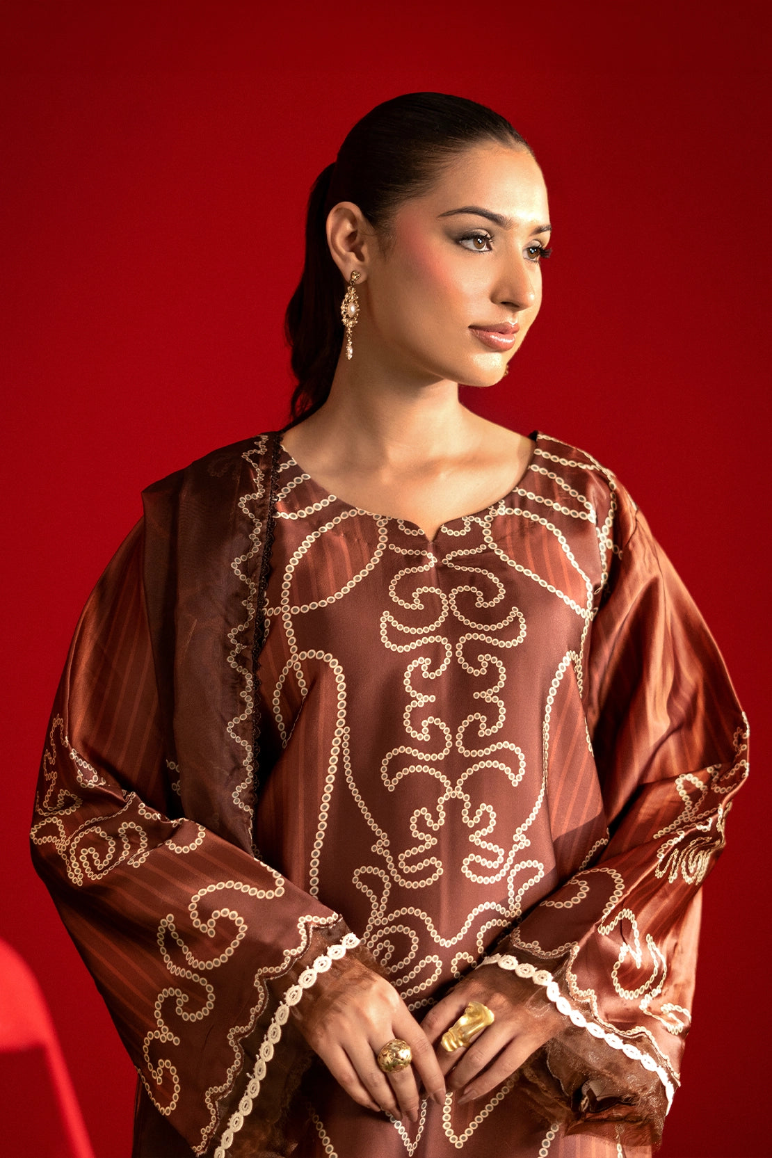 3 Piece - Digitally Printed Luxury Silk - 3902