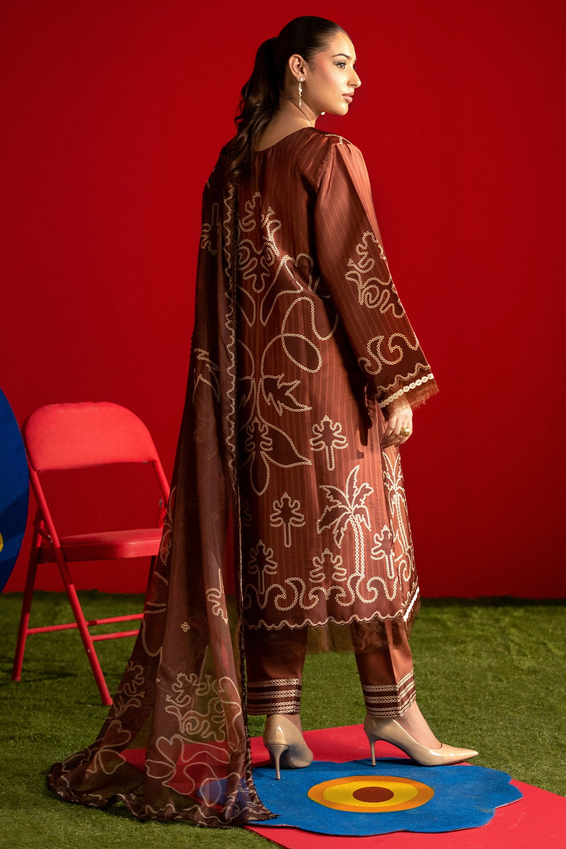 3 Piece - Digitally Printed Luxury Silk - 3902