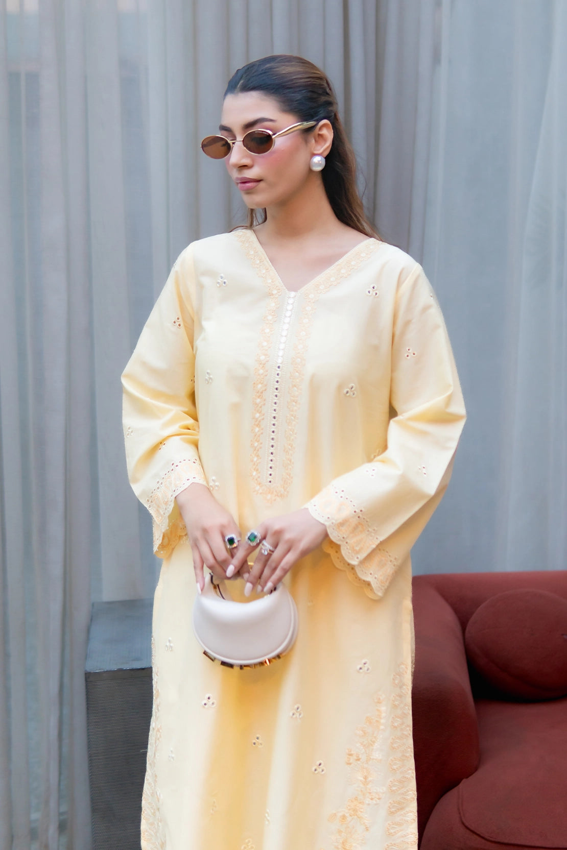 Stitched 2 Piece - Embroidered Lawn - Marigold