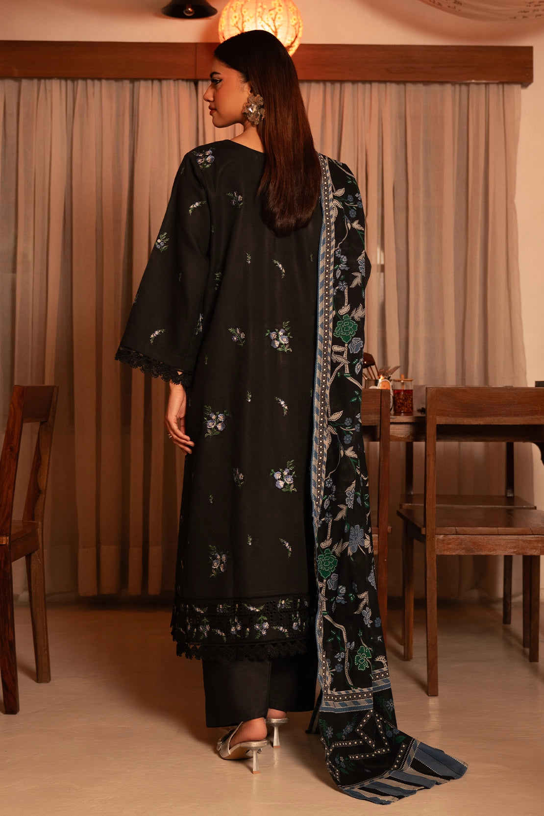 3 Piece - Embroidered Khaddar - 1031