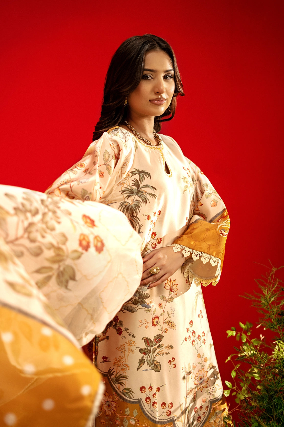 3 Piece - Digitally Printed Luxury Silk - 3907