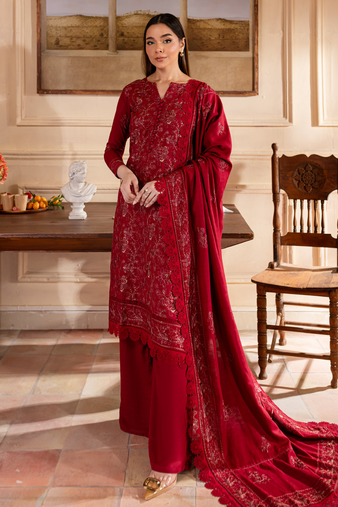 LUXURY EMBROIDERED KARANDI SET - 9324