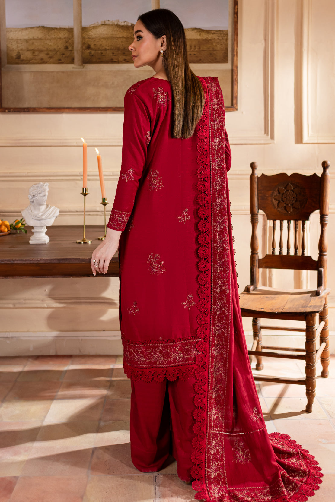 LUXURY EMBROIDERED KARANDI SET - 9324