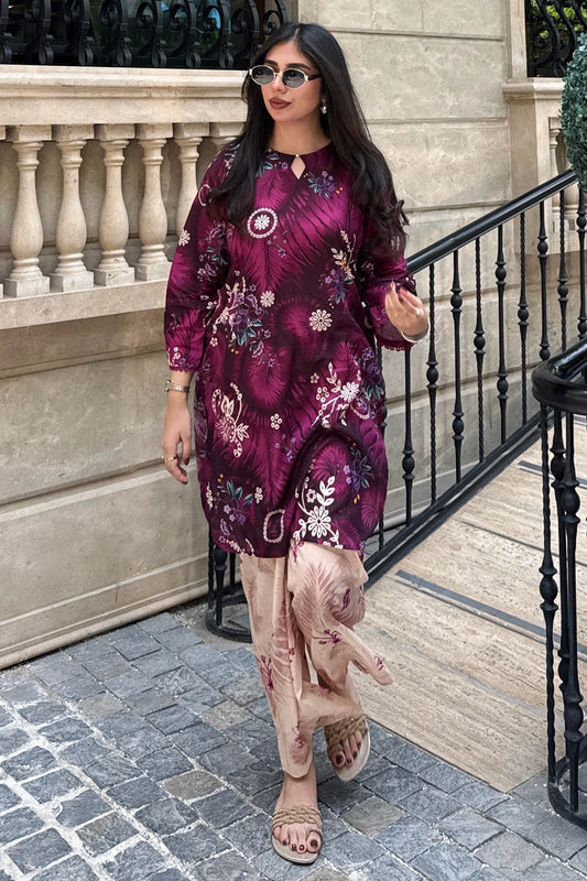 Stitched 2 Piece - Digitally Printed Lawn - 007