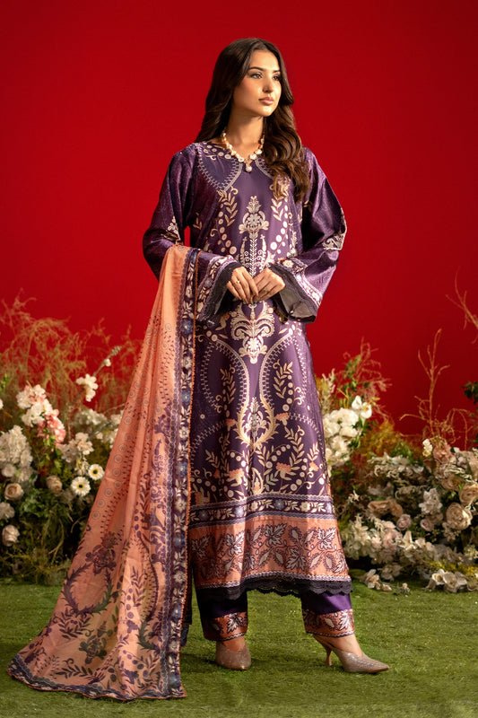 3 Piece - Digitally Printed Luxury Silk - 3905