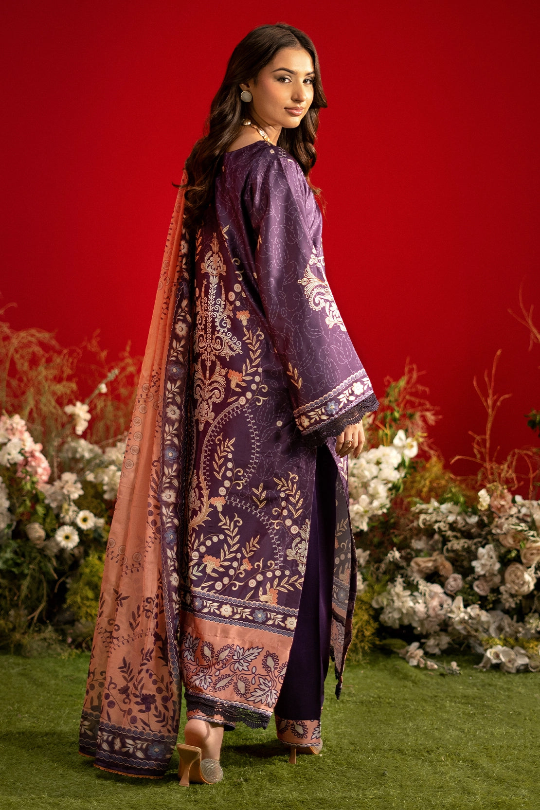 3 Piece - Digitally Printed Luxury Silk - 3905