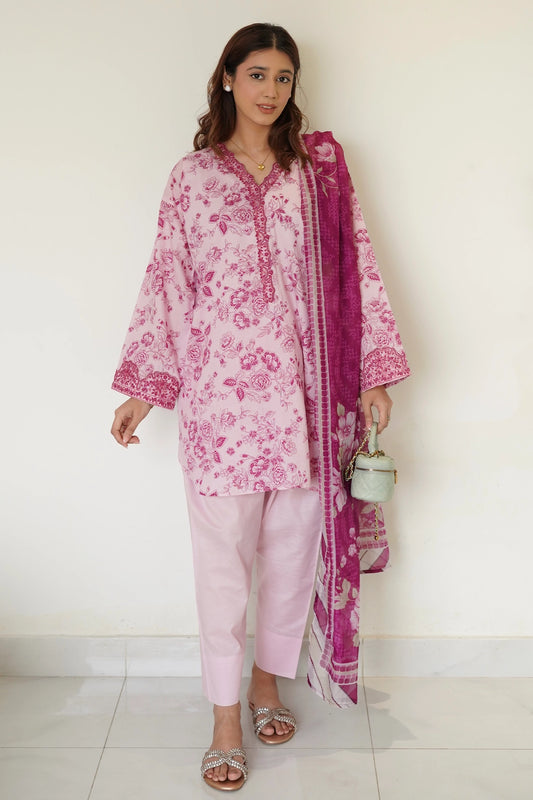 Stitched 3 Piece - LAWN - 543
