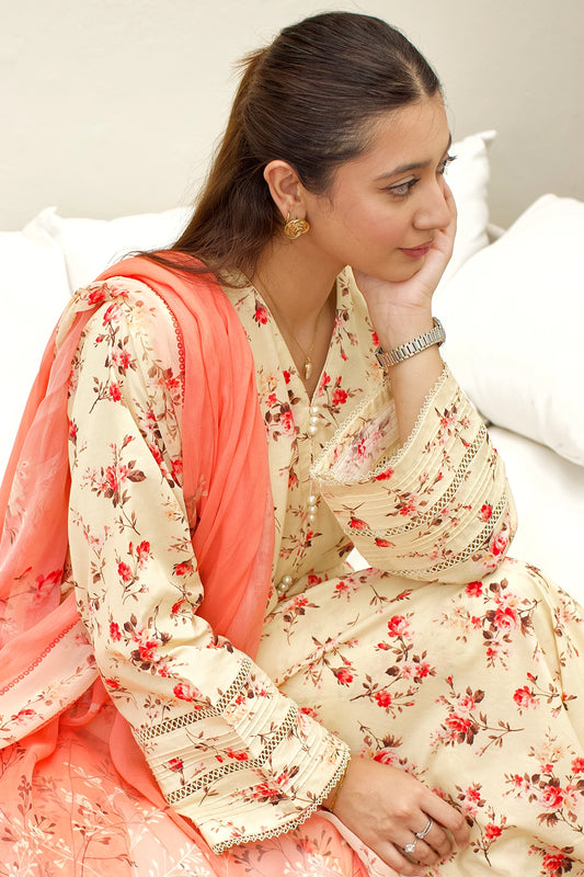 Stitched 3 Piece - LAWN - 546