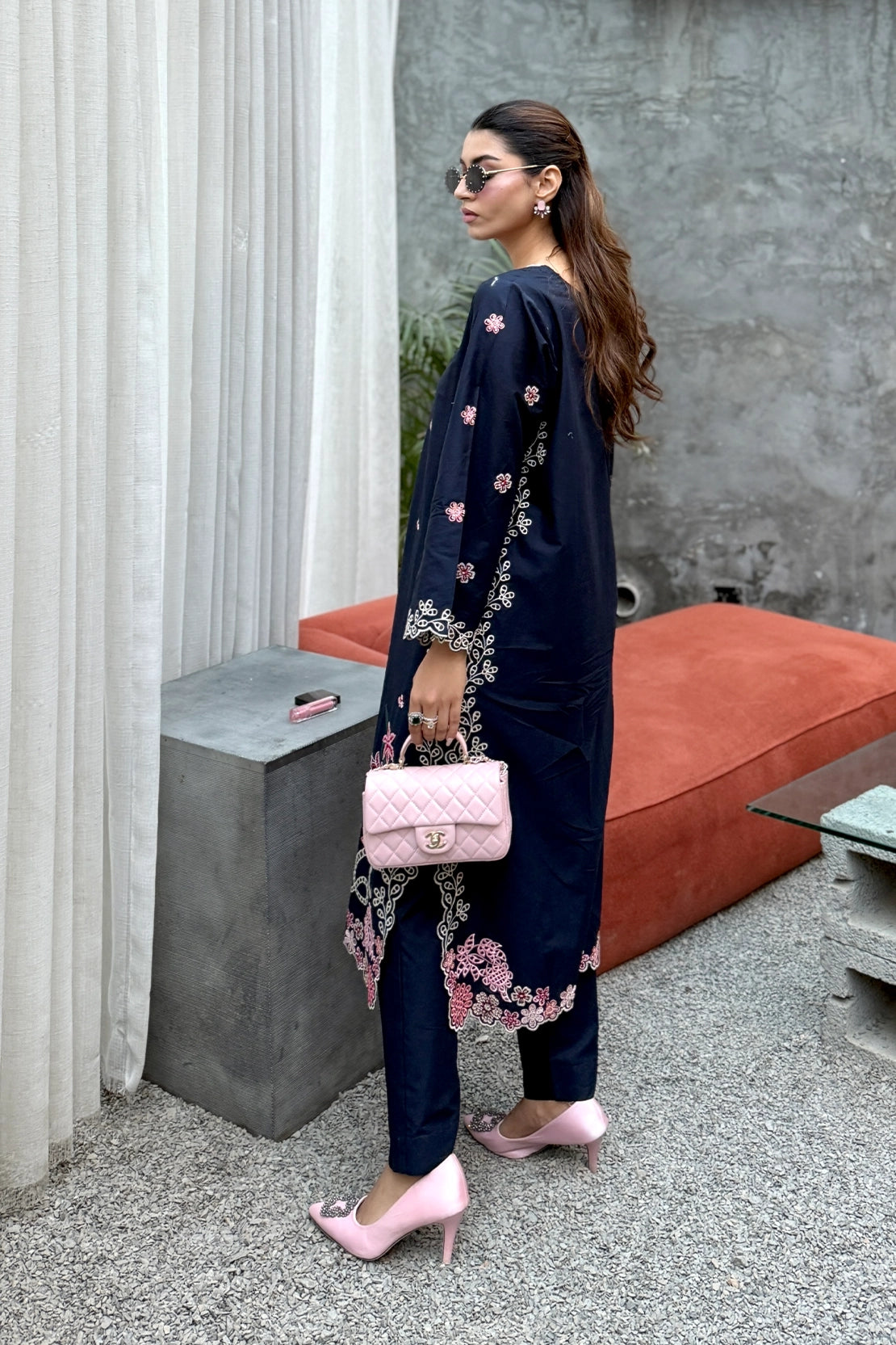 Stitched 2 Piece - Embroidered Lawn - Midnight Bloom