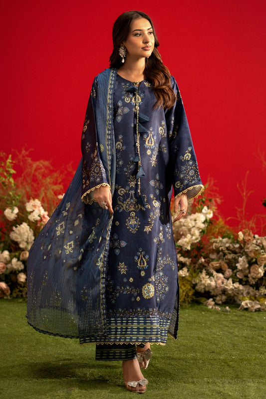 3 Piece - Digitally Printed Luxury Silk - 3903
