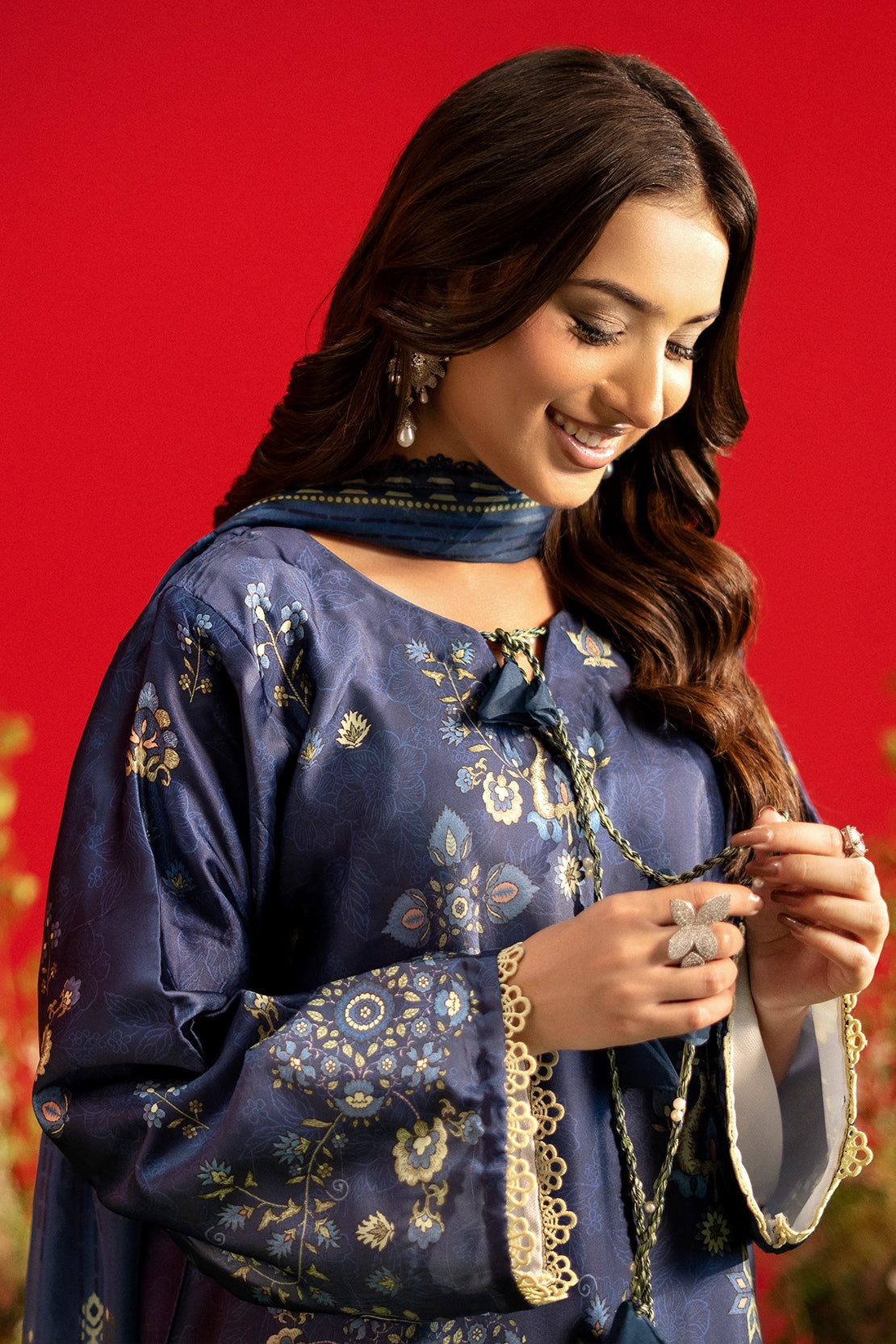 3 Piece - Digitally Printed Luxury Silk - 3903