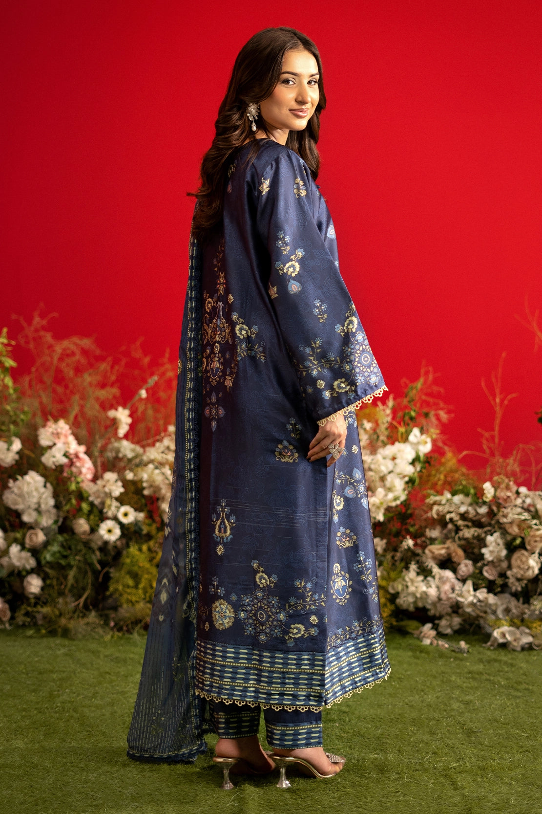 3 Piece - Digitally Printed Luxury Silk - 3903