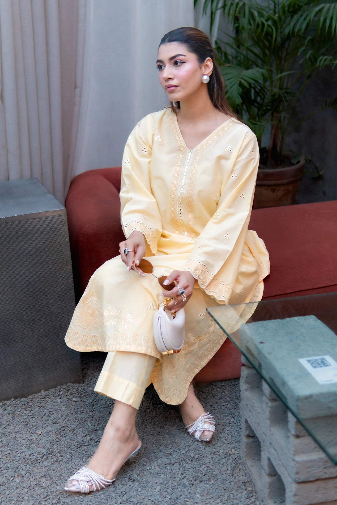 Stitched 2 Piece - Embroidered Lawn - Marigold