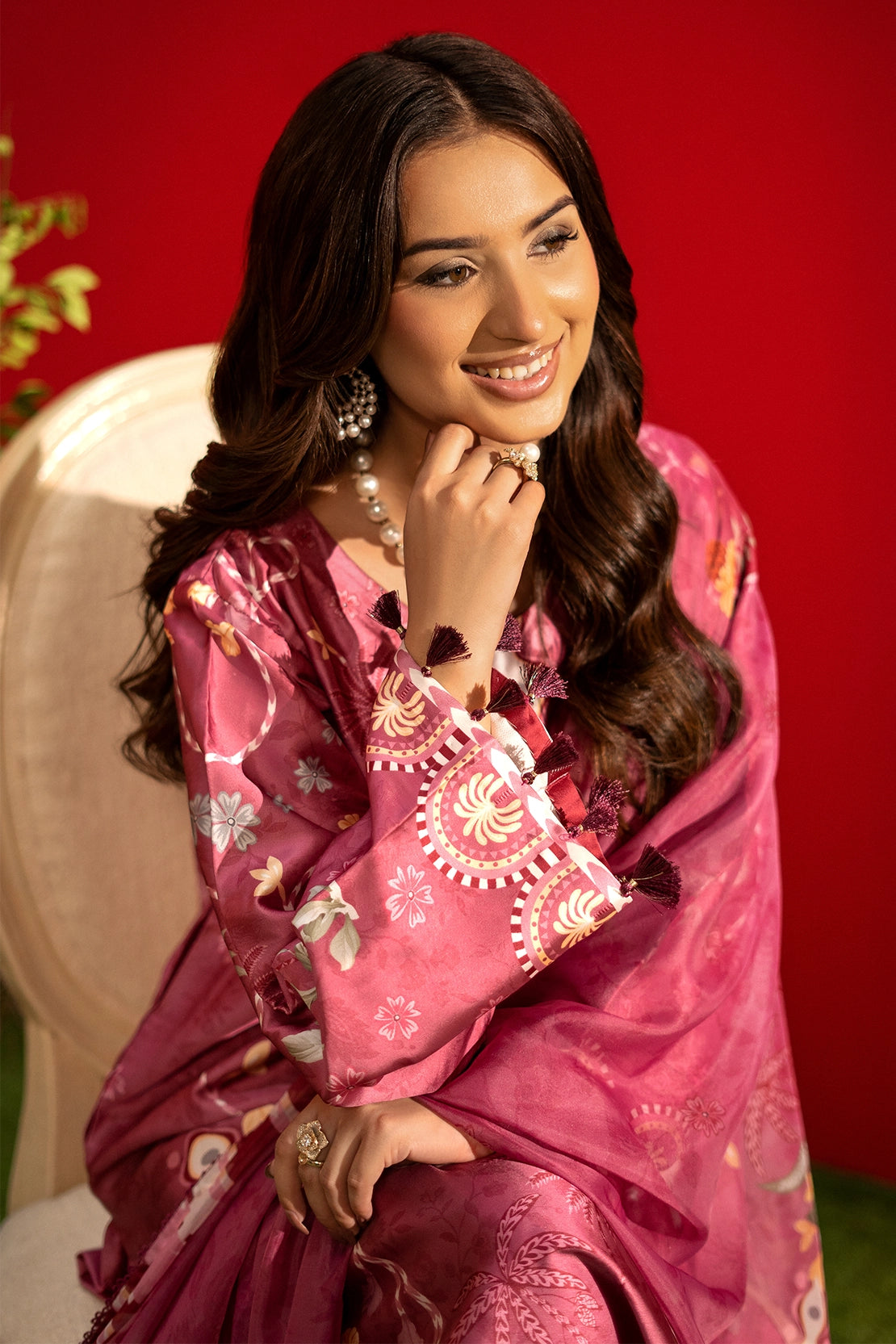 3 Piece - Digitally Printed Luxury Silk - 3906